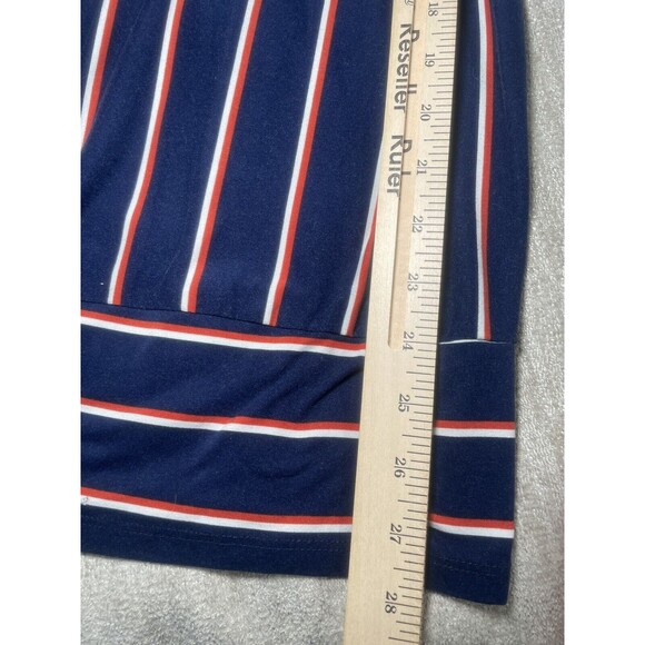 Ultra Flirt Pants Women's Medium Navy Striped Wide Leg Pants - Picture 10 of 16